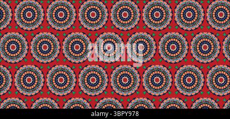 Ajrak Heritage Textile and SIndh Ajrak Design Stock Vector