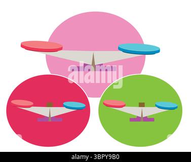 Scale Vector line art design Stock Vector