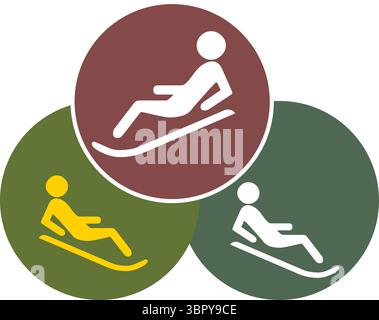 Sliding Icon vector line art design Stock Vector