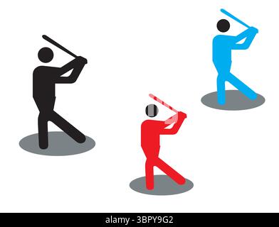 Golf Icon Vector Design line art Stock Vector