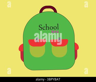 School Bagj Vector Design Stock Vector