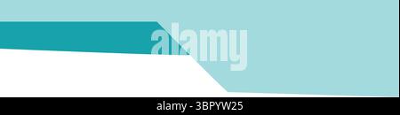 Abstract header template with clean blue wave and transparent background. Simple website header. Stock Vector
