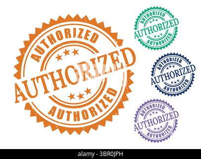 A Certified Approval Badges, Official Verified Stamp Vector Set Stock Vector