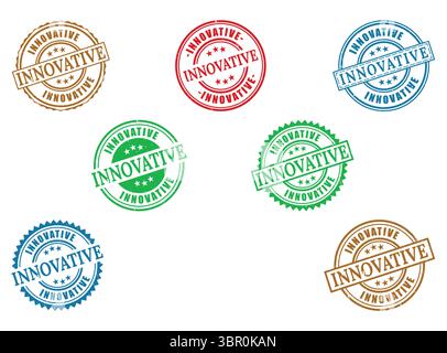 A Extensive Innovative Stamp Collection , Vector Set of Creative & Modern Grunge Labels Stock Vector