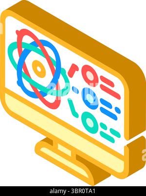 supremacy quantum computer isometric icon vector illustration Stock ...