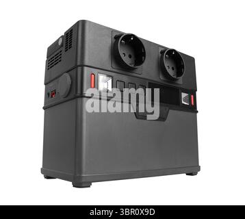Battery power station isolated on white background Stock Photo