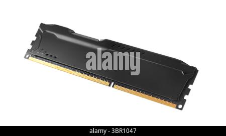 DDR RAM memory module isolated on white background Stock Photo