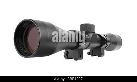 Sniper scope isolated on white background Stock Photo