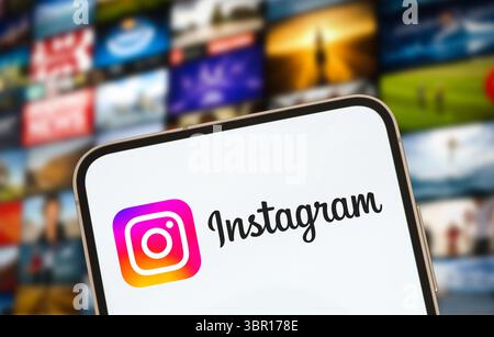 Instagram - video and photo sharing platform Stock Photo
