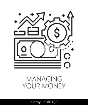 People managing personal finance. Money savings and deposit growth ...