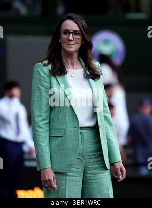 Chief Executive at Wimbledon Sally Bolton (left) ahead of the 2022 ...