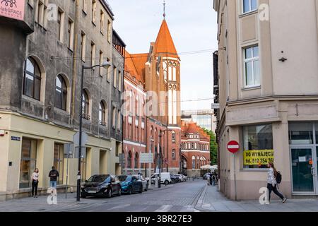 Historic main post office building in Gliwice, Silesia region of Poland. Editorial use only. No model or property release available. Stock Photo