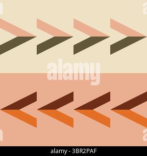 Earth color arrows seamless repeat pattern Stock Vector