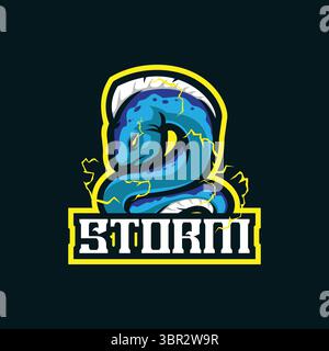 eel mascot logo design vector with modern illustration concept style for badge, emblem and t shirt printing. angry eel illustration for sport team. Stock Vector