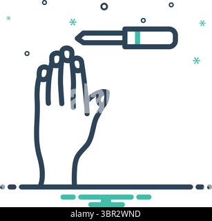 Icon for manicure, nail manicure Stock Vector