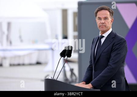 Mark Rutte, NATO Secretary General attends 70th anniversary of Germany's accession to NATO, Bundesverteidigungsministerium Berlin, Stock Photo