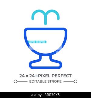 Public water fountain colorful line ui icon Stock Vector