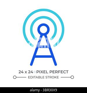 Antenna colorful line ui icon Stock Vector