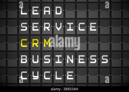 CRM buzzwords on black mechanical board Stock Photo