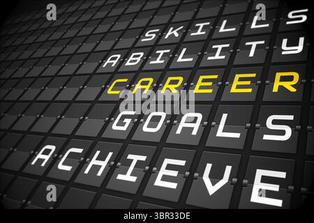 Career buzzwords on black mechanical board Stock Photo