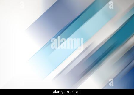 Flat design diagonal stripes are layering blue-gray-white gradient bands on transparent background Stock Photo