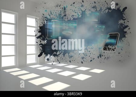 Splash showing technology interface Stock Photo