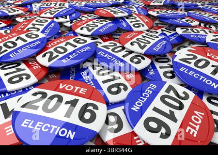 Badge vote 2016 for election Stock Photo