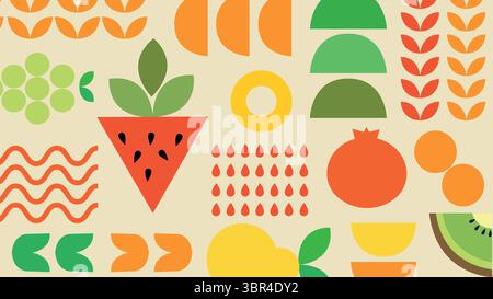 Tropical Summer Icons Background Stock Vector
