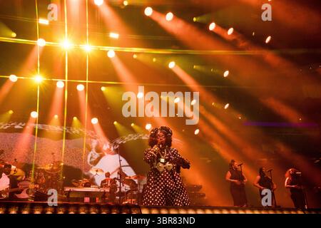 Lauryn Hill performs at the Essence Festival on Friday, June 30