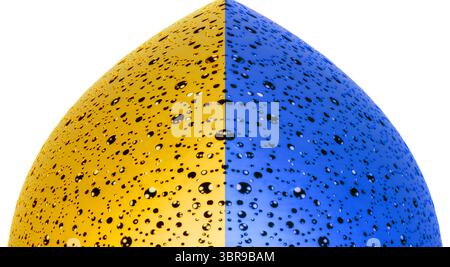 part of a globe made of perforated sheet metal Stock Photo