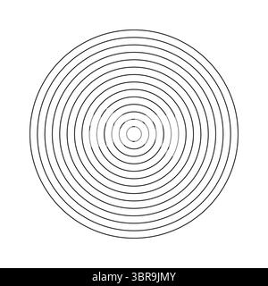 Lifestyle balance wheel of life or habits tracker template. Coaching blank. Polar grid of 13. Circle diagram divided on segments. Concentric circles Stock Vector