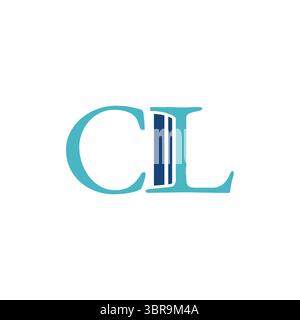 Legal pillar logo initial letter cl design vector. Letter CL Law Logo Concept With Pillar Symbol. Stock Vector