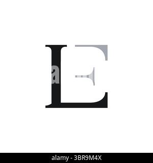 LE Monogram Logo Template vector image. LE Logo Design Creative and Modern Logo Design Stock Vector