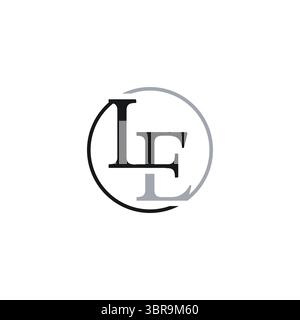 LE Monogram Logo Template vector image. LE Logo Design Creative and Modern Logo Design Stock Vector