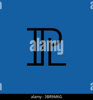 logo initial PL letter luxury. Luxury letter LP or PL monogram logo design vector Stock Vector