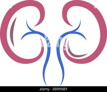 Kidney logo icon design illustration Stock Vector