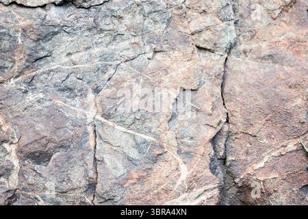 Texture of a massive stone with patterns and growths, natural background with shades and designs Stock Photo