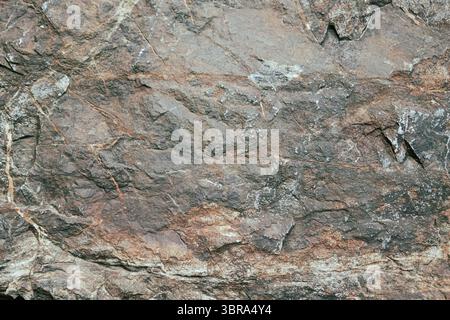 Texture of a massive stone with patterns and growths, natural background with shades and designs Stock Photo