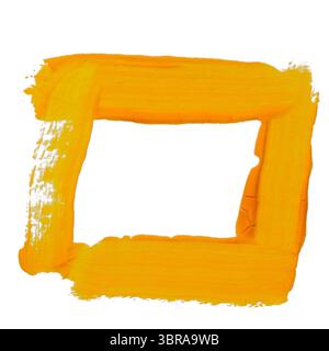 A vibrant yellow frame showcases artistic imagination and creativity. Stock Photo