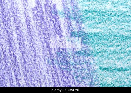Bold strokes of pastels create a vibrant mix of colors on textured paper. Stock Photo