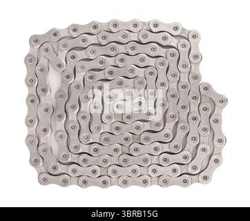 bicycle chain path isolated on white Stock Photo