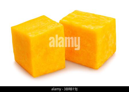squash chunks path isolated on white Stock Photo