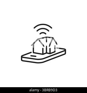 Smart Home Control Icon Stock Vector