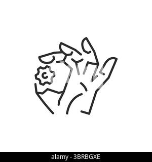 AI and Human Collaboration Icon Stock Vector