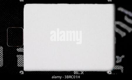 Retro vintage effect damaged film frame overlay. Glitch overlay. Stock Photo