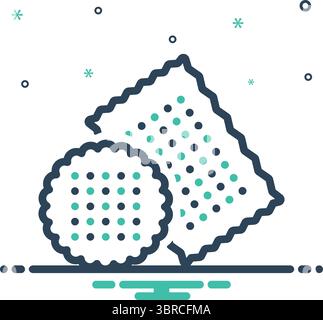 Icon for biscuit, cracker Stock Vector
