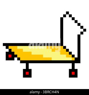 Trolley in pixel art style Stock Vector