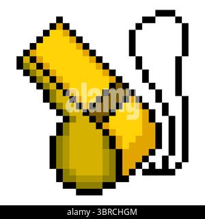 Whistle in pixel art style Stock Vector