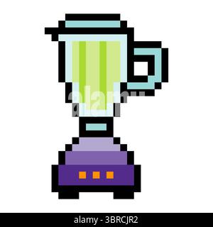 Blender in pixel art style Stock Vector