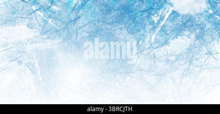 Abstract blue-to-white gradient grunge texture is creating vector background with scratches Stock Photo